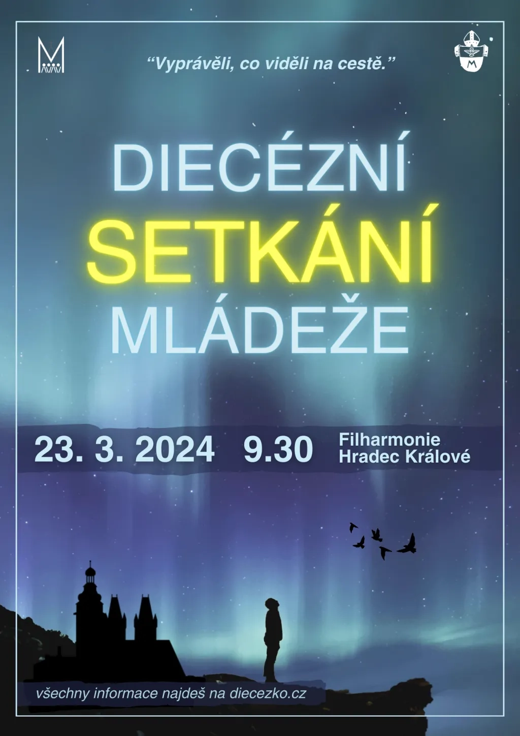 Plakát na Diecézní setkání mládeže 2024
