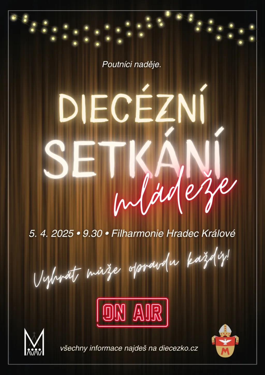 Plakát na Diecézní setkání mládeže 2025