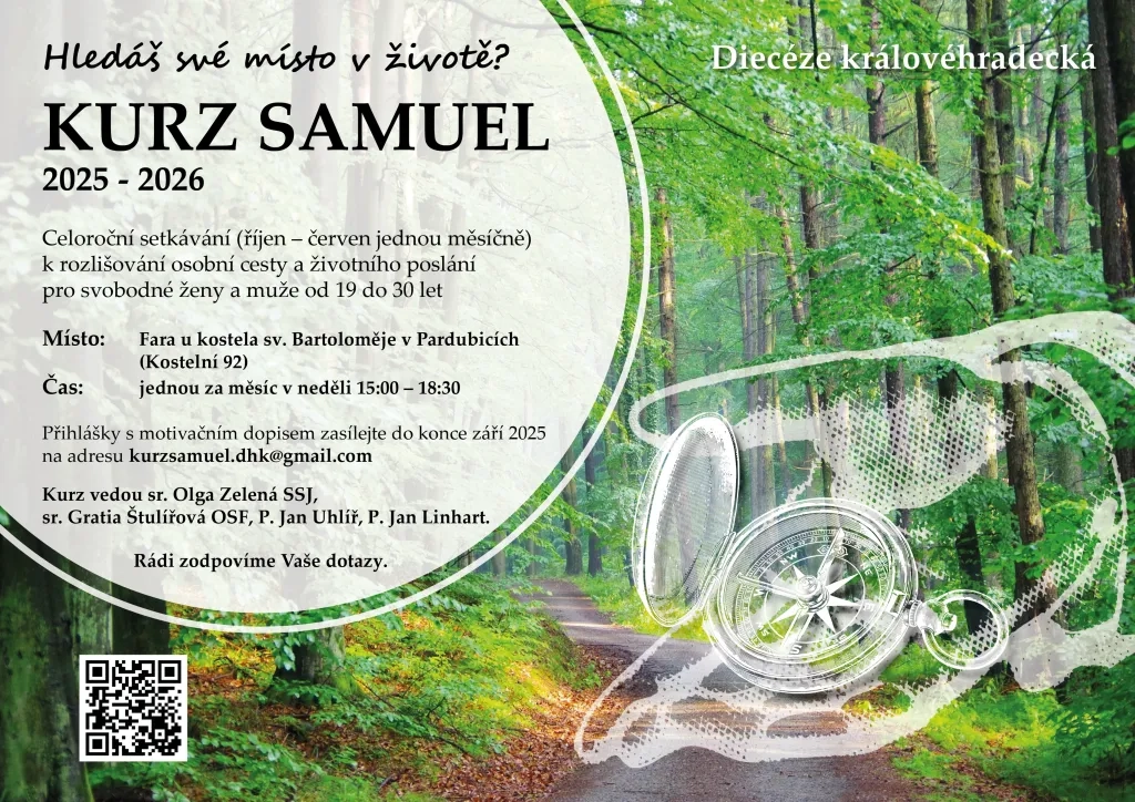 Plakátek Kurz Samuel 2025-2026 Královéhradecká diecéze