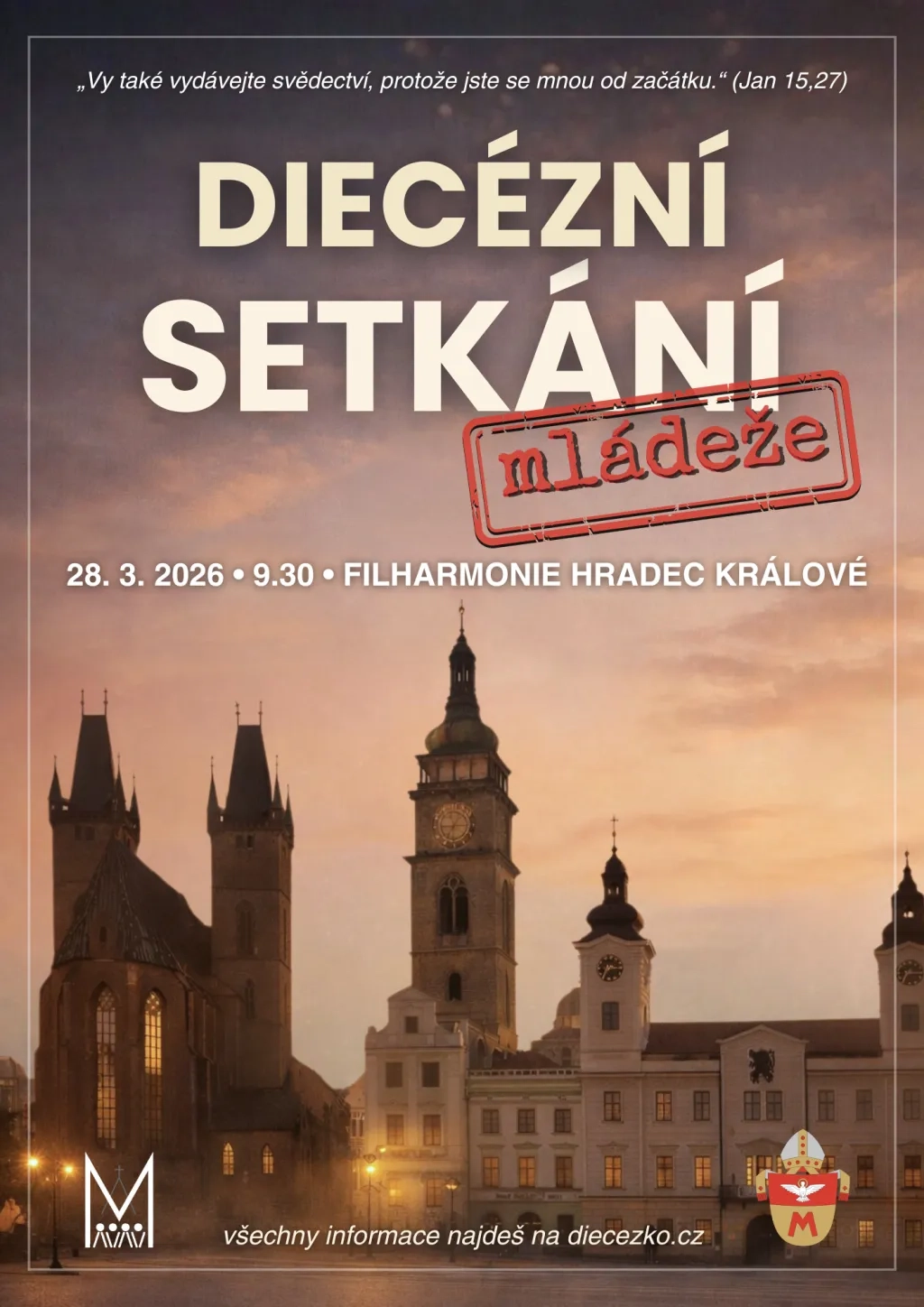 Plakát na Diecézní setkání mládeže 2026